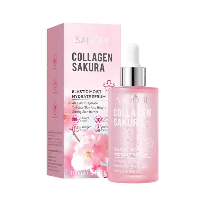 100ml SADOER Centella Sakura Elastic Moist Hyaluronic Acid Facial Serum Hydrating Firming Essence Skin Care