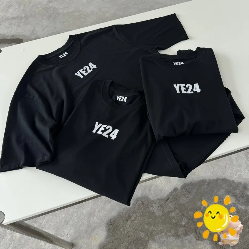 

24SS Streetwear YE24 Kanye West DONDA YZY T Shirt Men Women Destroy Hole Short Sleeves T-shirt Top Tees