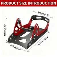 ⁦תושבת קבועה לגלגל הקדמי תמיכה קבועה לחניה לאופנועים חשמליים  שטח בגודל 8"-21"⁩ – תמונה ⁦2⁩