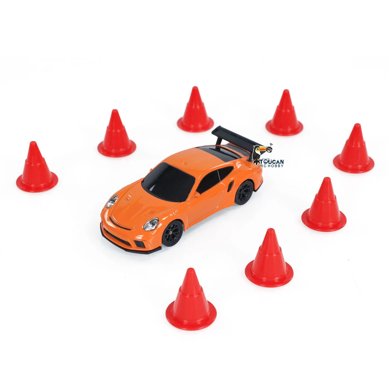 1/43 RTR Mini Drift Race Car Remote Control Toy Car 4WD Tyres Radio Lights Traffic Cones Ready to Run Toy Model Gift Endless fun 5