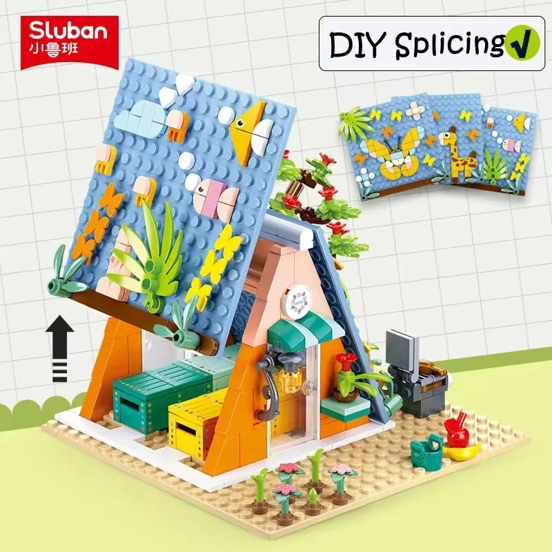 New Friends City Cat Hotel set Girl A-Frame Pet House Apartment