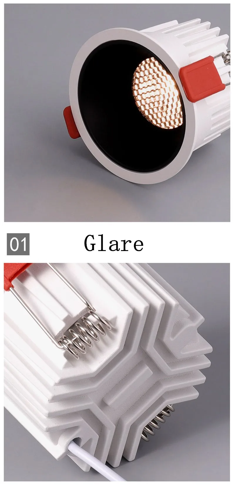 Round Frameless COB dimmable Recessed Downlight 7W/10W/15W18W/24W S0190bbc2e955407ab8bd37513701f9bfw