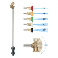 Car Wash Gun Extension Wand Lance For Karcher K2 K3 K4 K5 K7 With Pivoting Coupler Adapter And 5 Nozzles Angle Adjustable 1