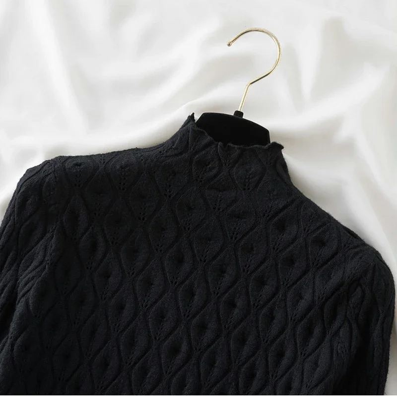 New Faux Cashmere Turtleneck Women Sweaters Autumn Winter Warm Pullover Slim Tops Knitted Sweater Jumper Soft Pull Female