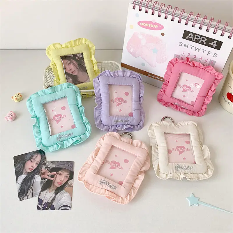 INS Card Holder Card Bag Photo Card Case Photo Storage Pendant Storage Bag Soft Sweet 3-inch Pillow Shaped Fashion Card Sleeve