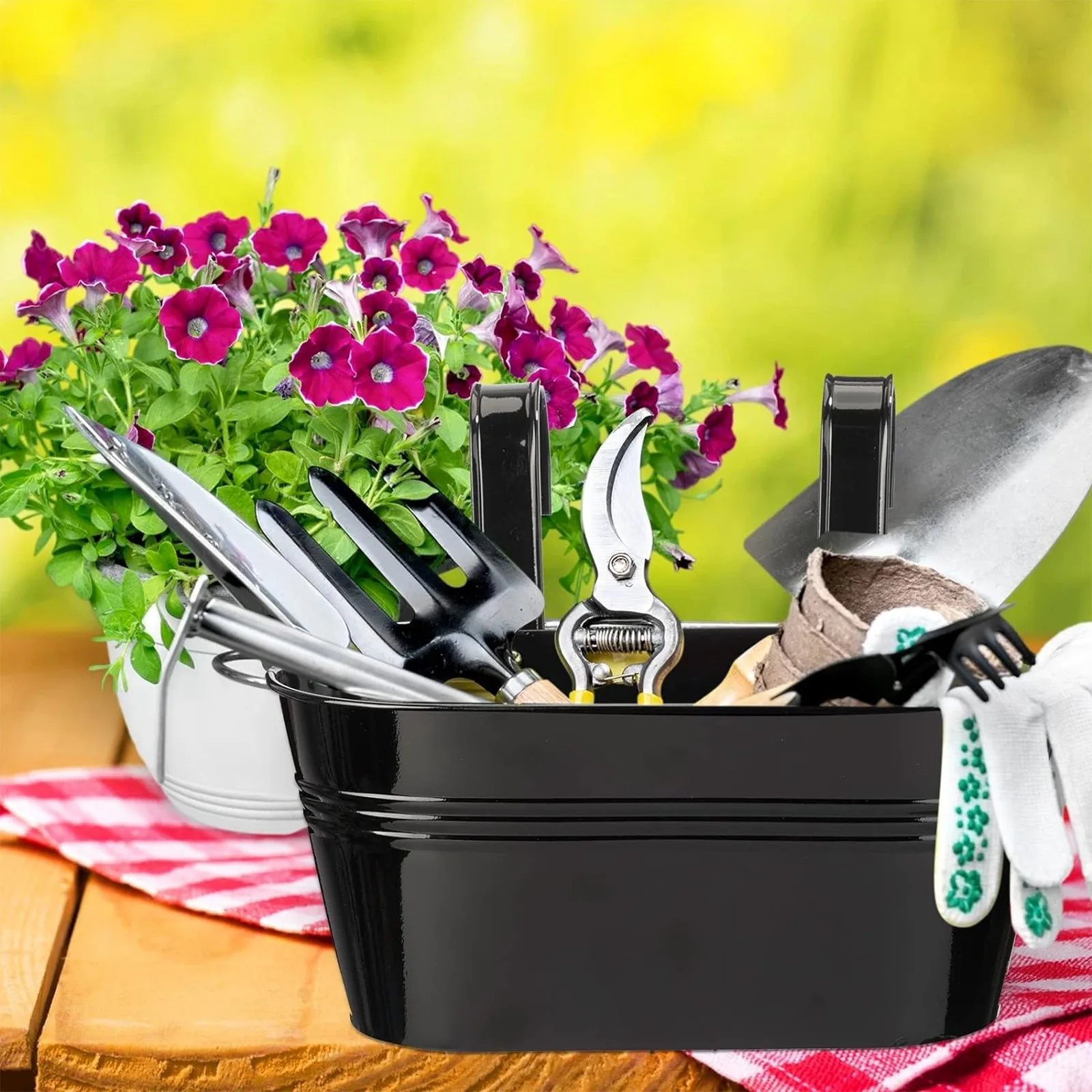 Iron Hanging Flower Pots for Railing 3