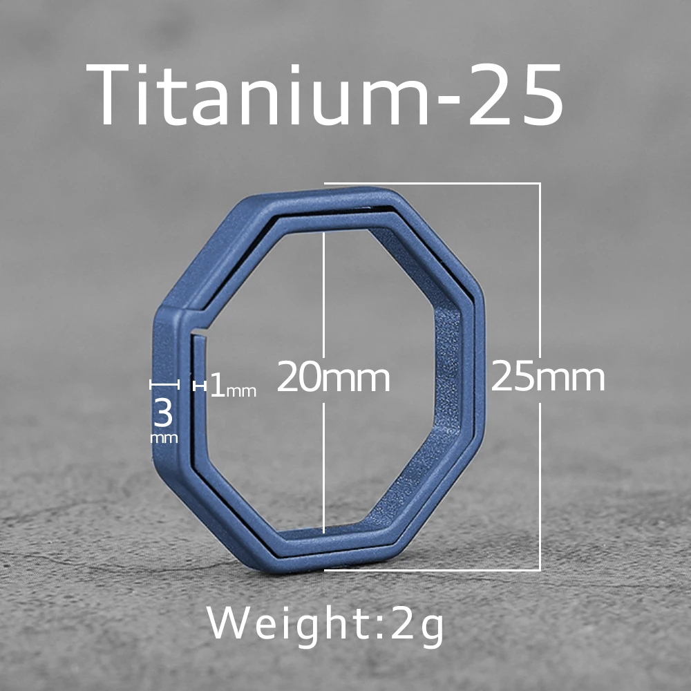 Sleek and Durable Toasted Blue Titanium Key Ring – Lightweight EDC Accessory and Unique Gift