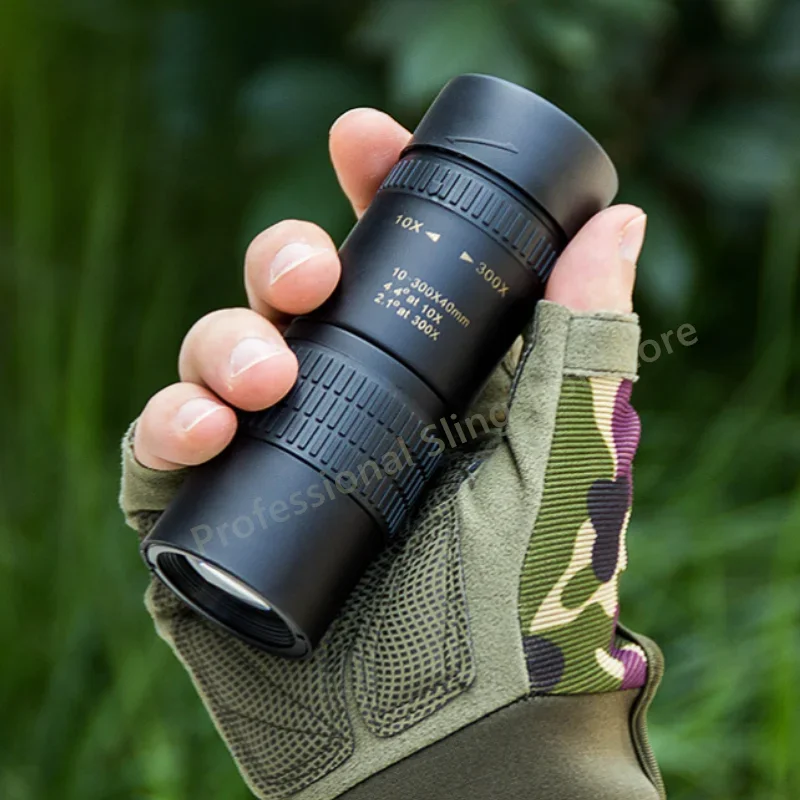 Powerful Monocular Telescope 10-300X Zoom Remote Professional Monocular Telescope HD High Quality BAK4 Prism Portable Camping 4