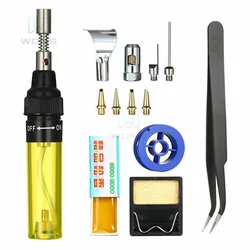 Gas Welder Portable Electric Welding Tool Cordless Gas Soldering Iron Set Combination Kit 3-in-1 Soldering Iron Pen Tip Tools