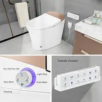 Smart Toilet Bidet Toilet Foot Sensor Flush Heated Seat Multi Function Remote Control Soft Closing Seat Smart Bidet Automatic 2