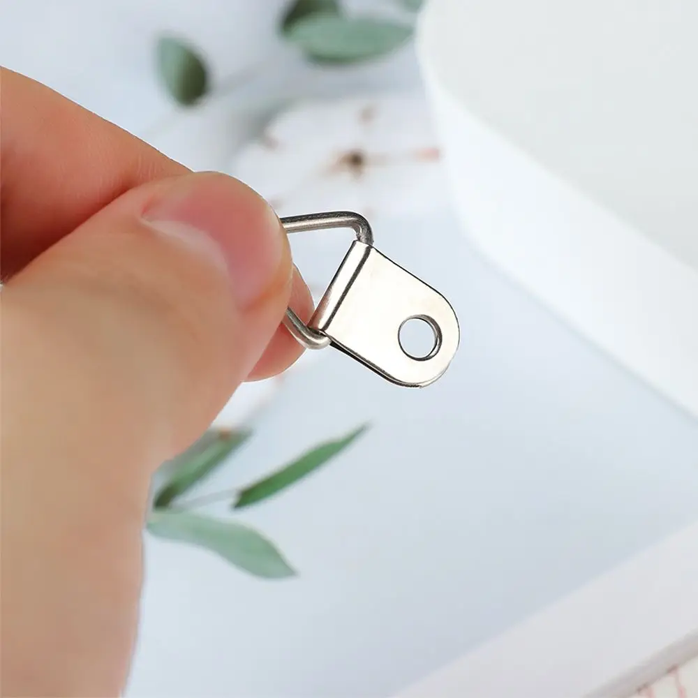 50pcs Oil Painting Mirror Art Work Photo Hanging Triangle D-Ring Picture Frame Hanger Wall Hook