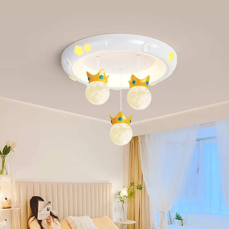 

Романтические потолочные светильники для детской комнаты в кремовом стиле, светильники с шариками-пузырями, современные Теплые потолочные светильники для спальни и мальчиков и девочек