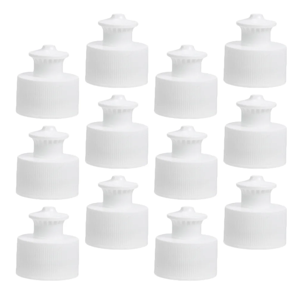 

30 Pcs Sports Bottle Cap Caps Plastic Push Pull Replacement Push-pull Water Tops White Reusable Lid