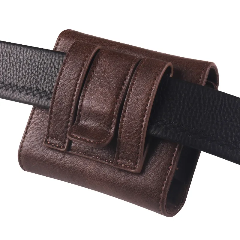 Universal Leather Waist Case with Belt Clip and Card Slot