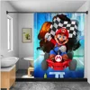 For-M Marios Shower Curtain Waterproof Polyester Fabric Paint Colorful Bath Curtains Home Bathroom Decor Curtain With Hook 4