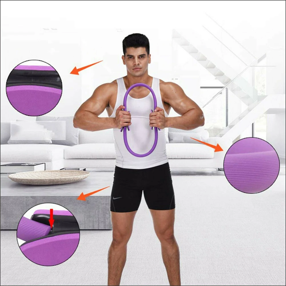 Pilates Circle Yoga Fitness Ring Home Gym Workout Pilate Accessories Exercise Resistance Elasticity yoga circle pilates ring