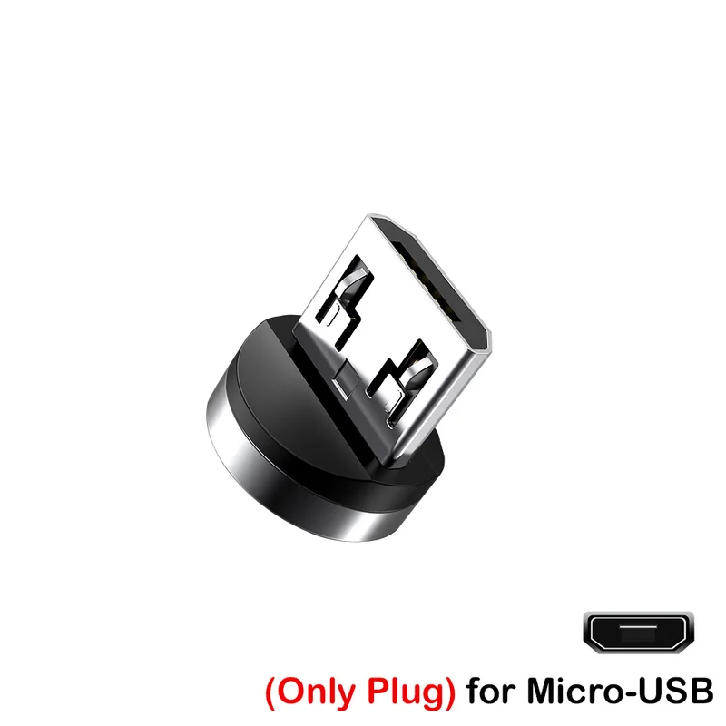 1/5pcs 라운드 마그네틱 케이블 팁 마이크로 USB 충전 케이블 플러그 USB 유형 C 자석 케이블 어댑터 아이폰 자석 충전기 어댑터