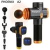 Phoenix A2 Portable Massage Gun Deep Tissue Muscle Relaxation Handheld Dynamic Vibrator Back Fascia Massager with Display