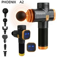 Phoenix A2 Portable Massage Gun Deep Tissue Muscle Relaxation Handheld Dynamic Vibrator Back Fascia Massager with Display
