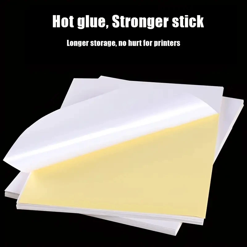 50 Sheets A4 Self-adhesive Sticker Label Vinyl Sticker Paper For Inkjet Printer