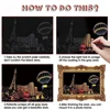 4Pcs Children DIY Night Scene Art Scratch Painting City Building Landscape Kids Educational Toys Child Birthday Gift Room Decor 6