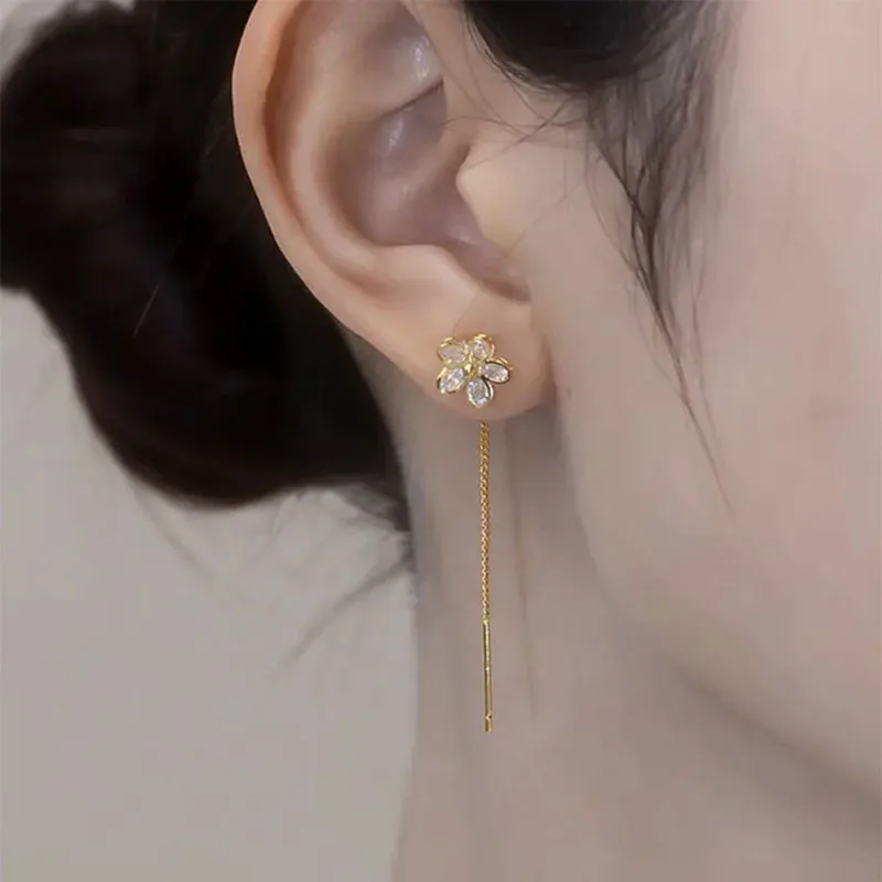 Floret Bell Succession Gold Hook Earrings