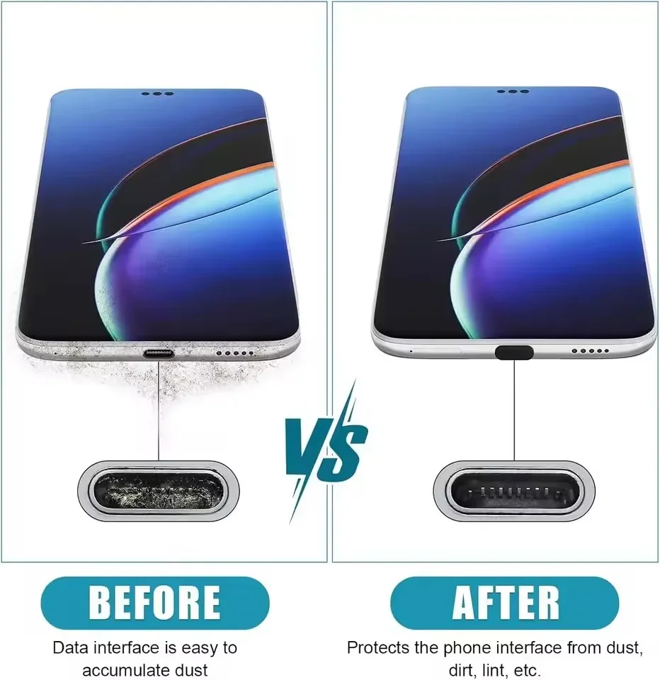 รูปสินค้า จุกปิดกันฝุ่น USB-C ซิลิโคนนิ่ม ป้องกันพอร์ตชาร์จ