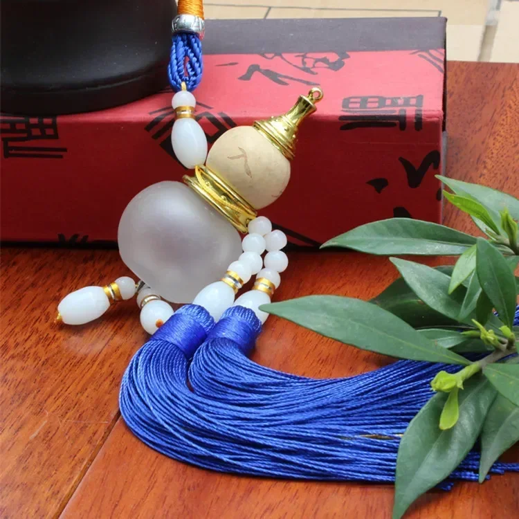 New Cucurbit Aromatherapy Car Essential Oil Diffuser Pendant with Tassel Air Freshening Perfume Bottle Ornaments Glass