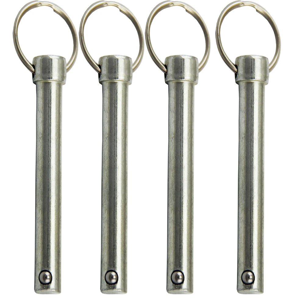10PCS Quick Release Push / Pull Ball Lock Pins With Sprung Ball End 8mm 10mm