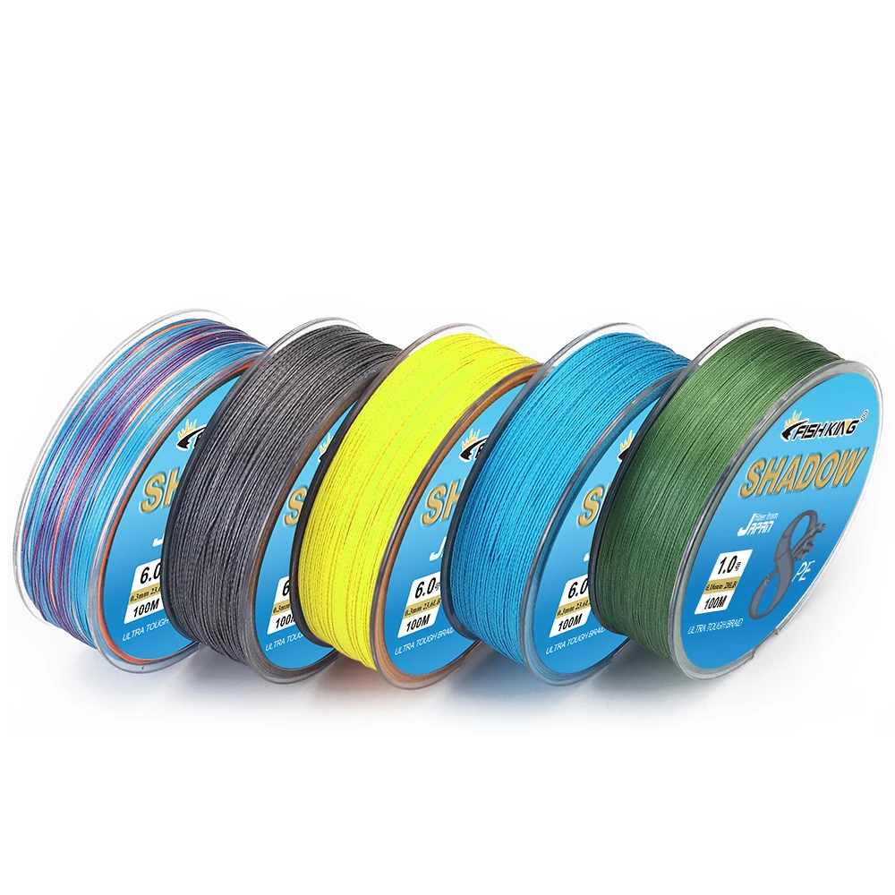 FTK 100M 8 Strand 20-100LB PE Braided Fishing Wire Multifilament Super Strong Fishing Line Japan Multifilament Line fishing line
