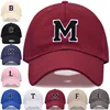 Initials Letters A-Z Embroidery Baseball Cap For Men Women Soft Cotton Fashion Dad Hat Adjustable Wholesale Dropshipping 1