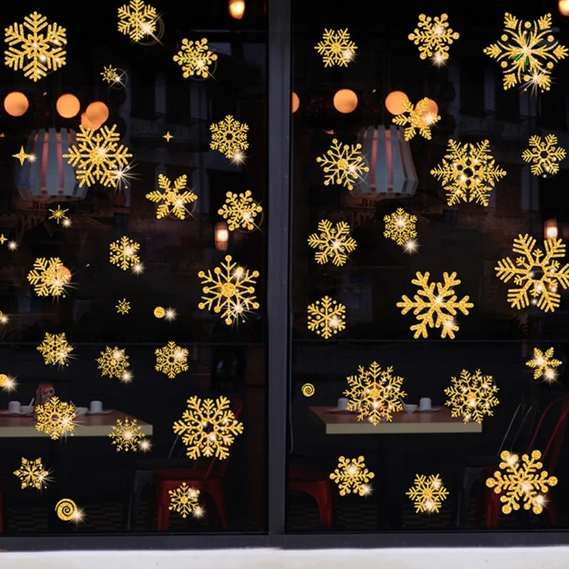 Christmas Snowflake Sticker Wall Paper Mural Decorative Supplies wall sticker christmas stickers
