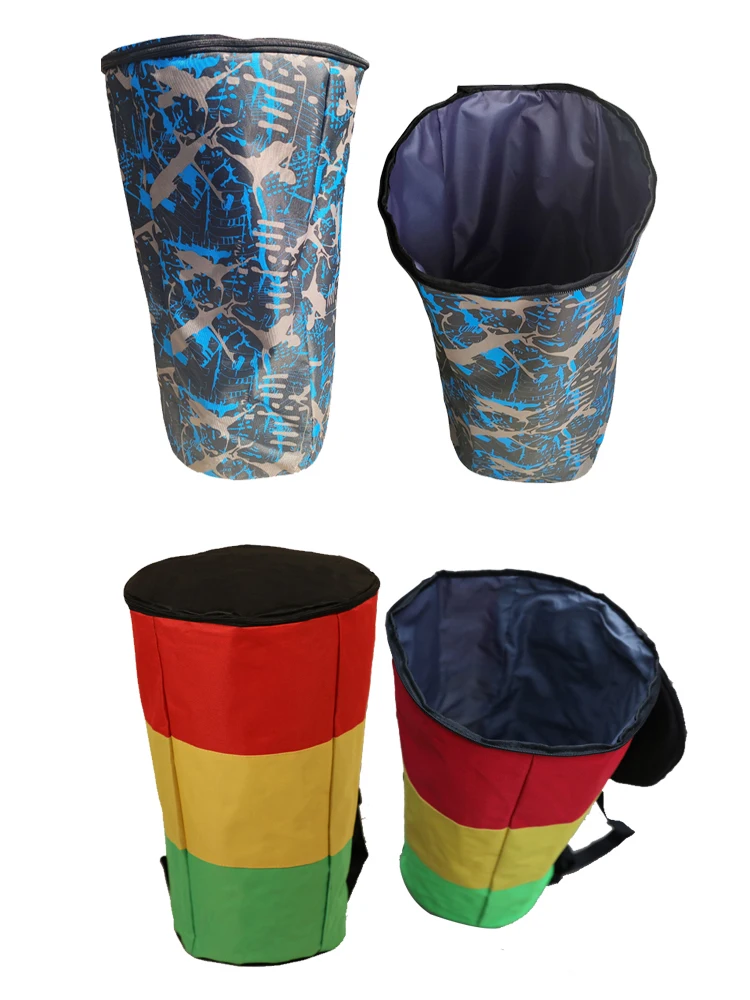African Drum Waterproof Djembe Shoulder Blue Duffle Travel Backpack Carry Case Storage Instrument Bag Musical