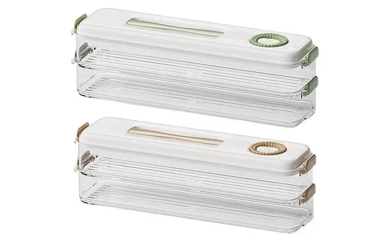 

Органайзер для холодильника корзины с крышкой и ручкой для сохранения свежести еды, многоуровневый дизайн, коробка для хранения еды, подходит для хранения мяса, морепродуктов