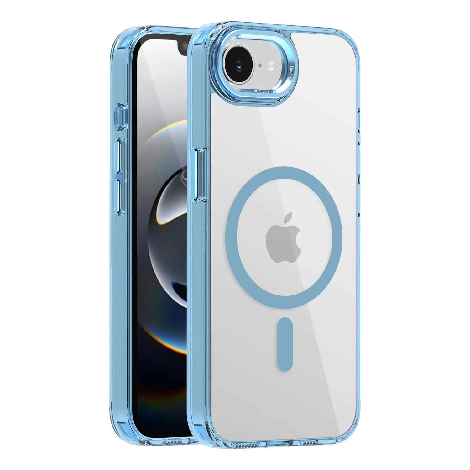 Clear Color Magnetic Metal Keys Anti-Drop & Anti-Fingerprint Phone Case