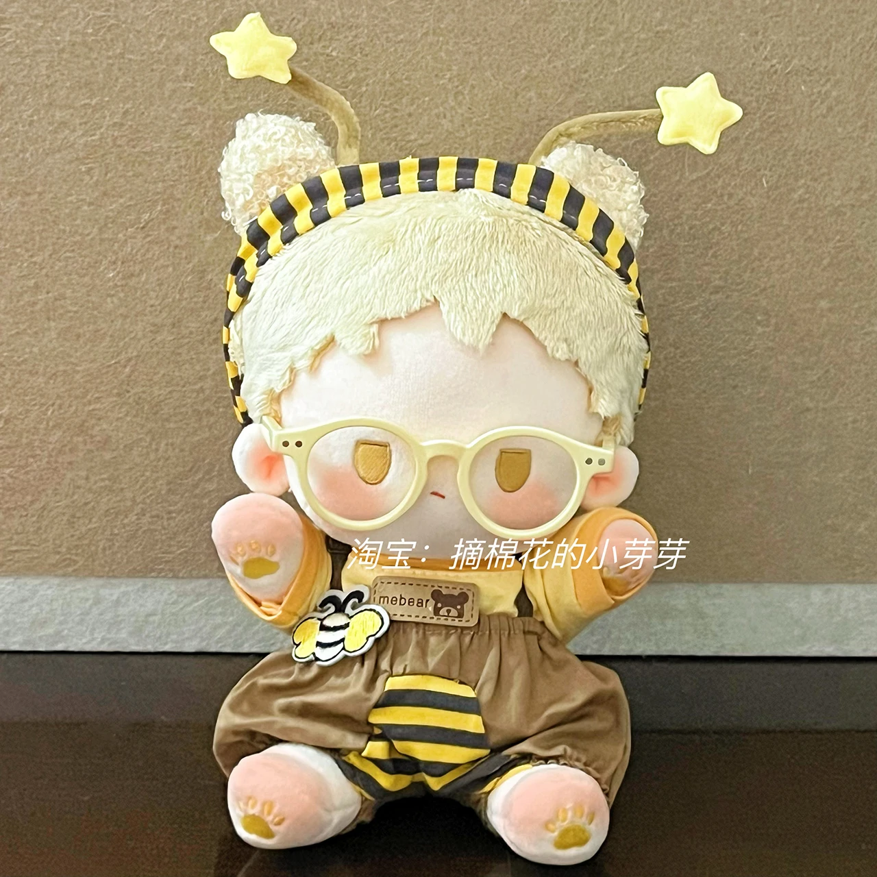 

Для 20 см без атрибутов красивые желтые коричневые полосатые подтяжки с пчелами брюки одежда костюм косплей кавайная одежда