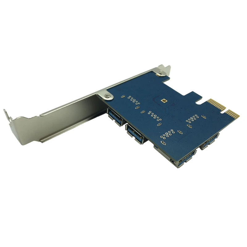 PCI-E-PCI-E адаптер 1 поворот 4 PCI-Express слот 1x до 16x USB 3,0 карта расширения для майнинга PCIe преобразователь для майнинга BTC