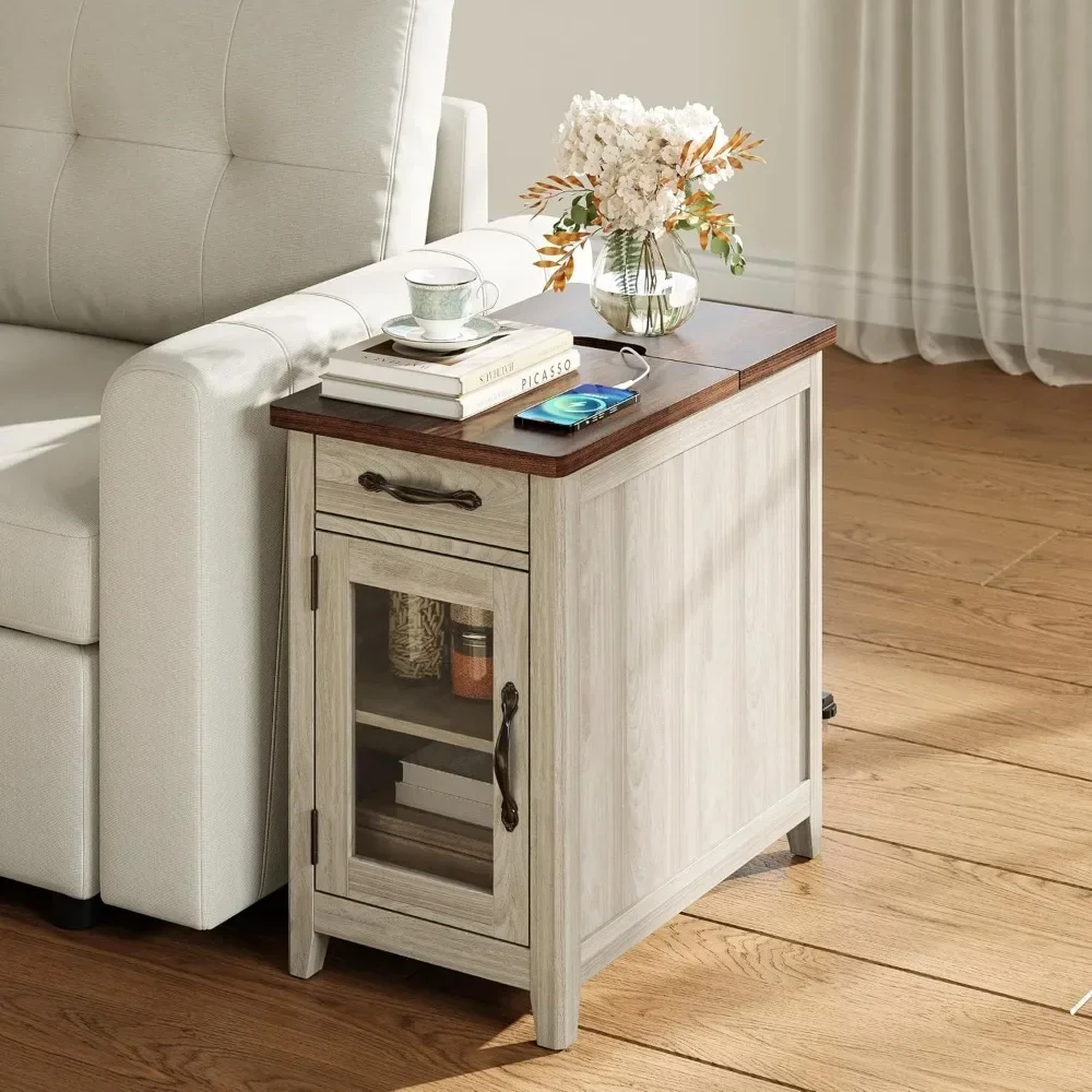End Table with Drawer & Storage 3