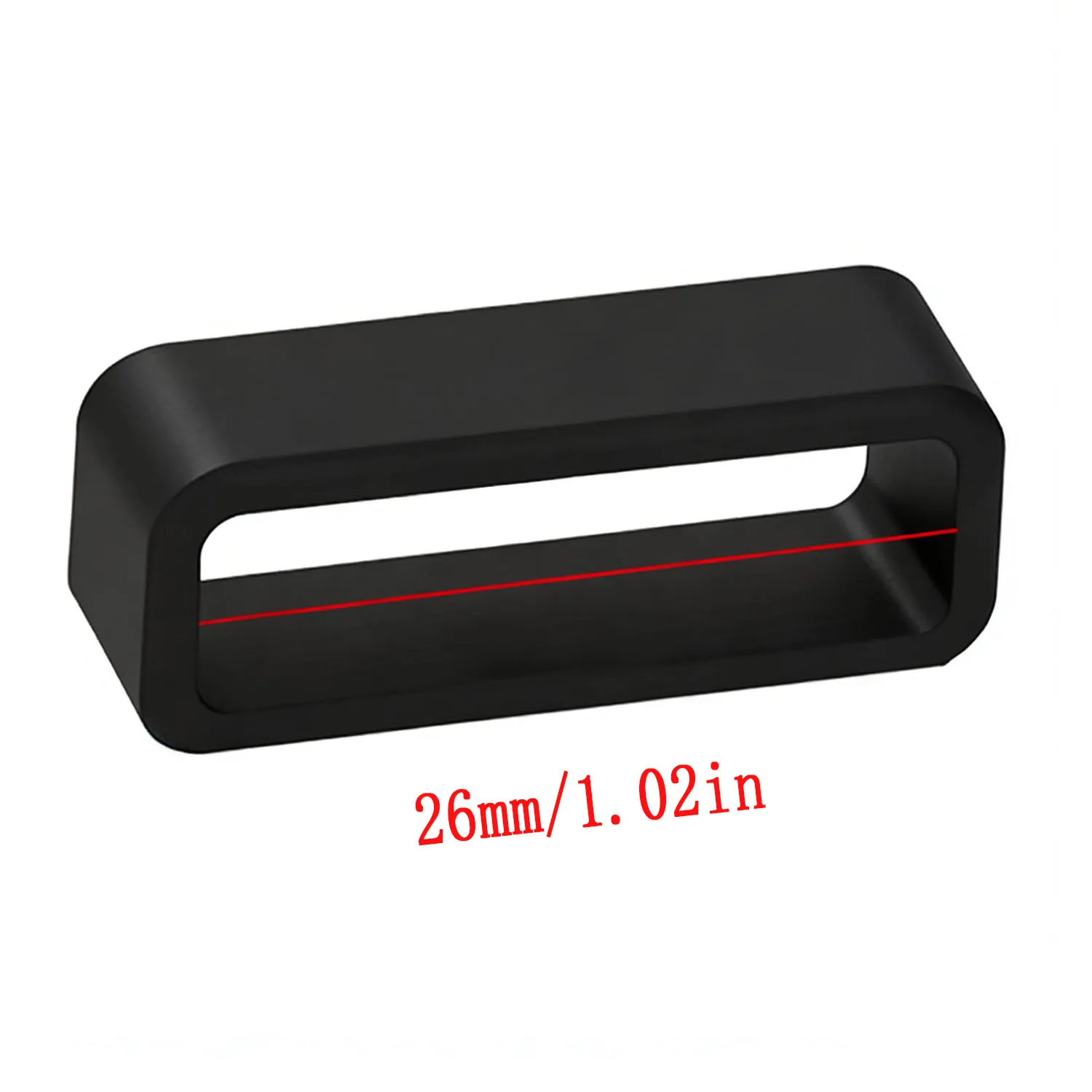 Durable Black Silicone Watch Strap Loops - Premium Rubber Bands Accessory Holder (Various Sizes)