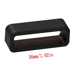 Durable Black Silicone Watch Strap Loops - Premium Rubber Bands Accessory Holder (Various Sizes) - 10Pcs (26mm)