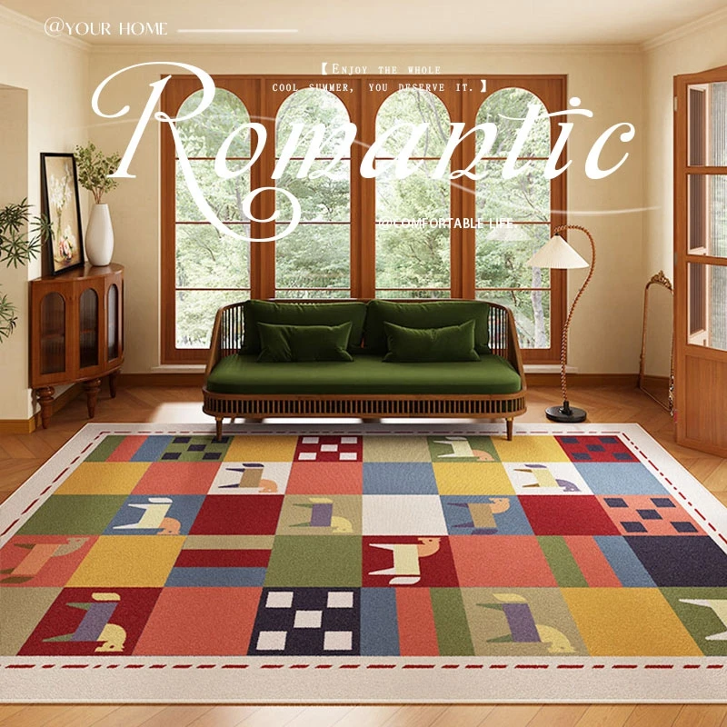 

Light Luxury Living Room Decoration Non-slip Mat Thick Study Retro Carpet Home Plush Lounge Rug American Style Rugs for Bedroom