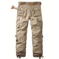 Men Combat Pants With Knee Pads Tactical Cargo Sport Trousers Camouflage Multicam Trekking Hunting Clothes（Not belt） 2