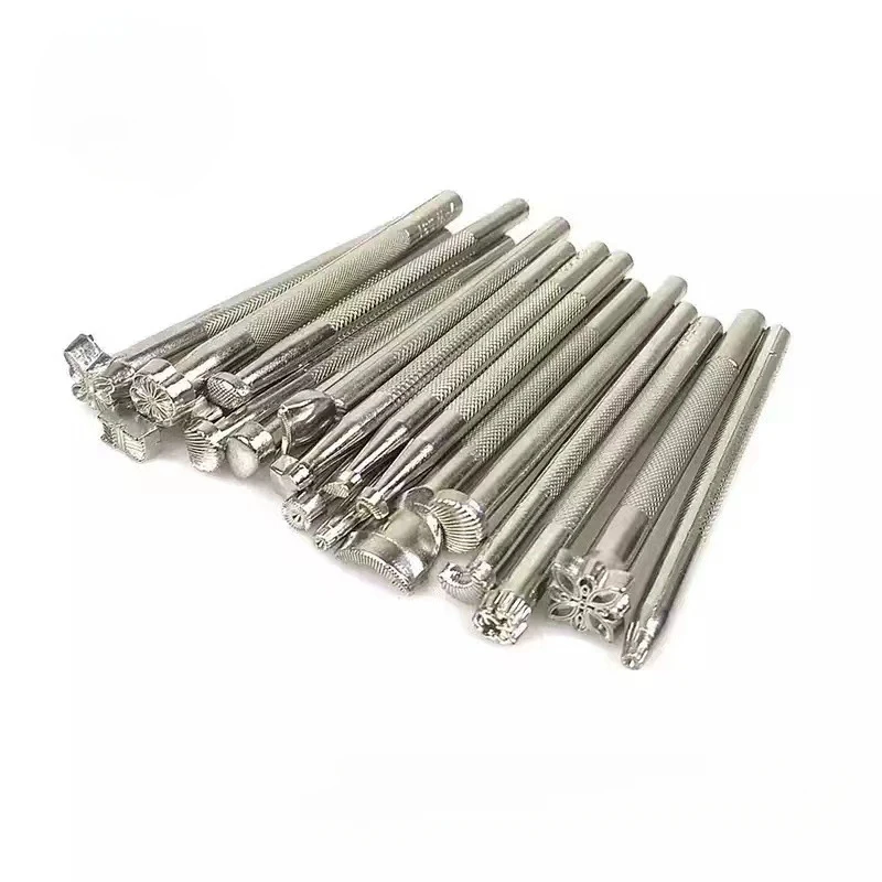 Leather Stamping Tools Leather Shaped Printing Tools Carving Craft Handmade Leathercraft Emboss 20pcs