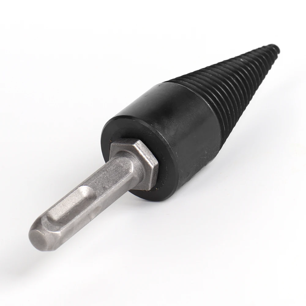 1Pcs 32/38/42/50mm Firewood Splitter Cone Drill Bit Round Hex Square Shank Wood breaker Split Woodworking Tools