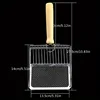 Wood Handle Cat Litter Shovel Metal Scooper with Hook Portable Stainless Steel Sifting Kitten Toilet Pet Products Cleaning Tool 5