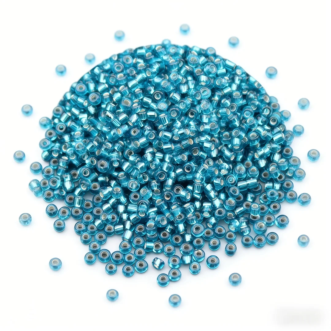 High-Quality Silver Core Glass Rice Beads for Handmade DIY Projects
