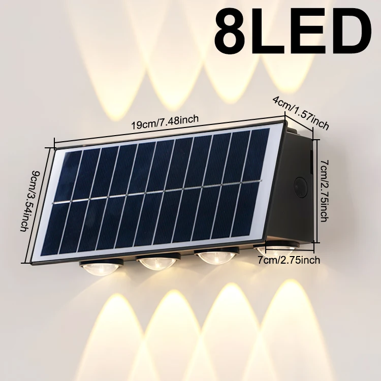 ตัวเลือกสินค้า ไฟติดผนัง LED โซลาร์เซลล์ ประหยัดพลังงาน