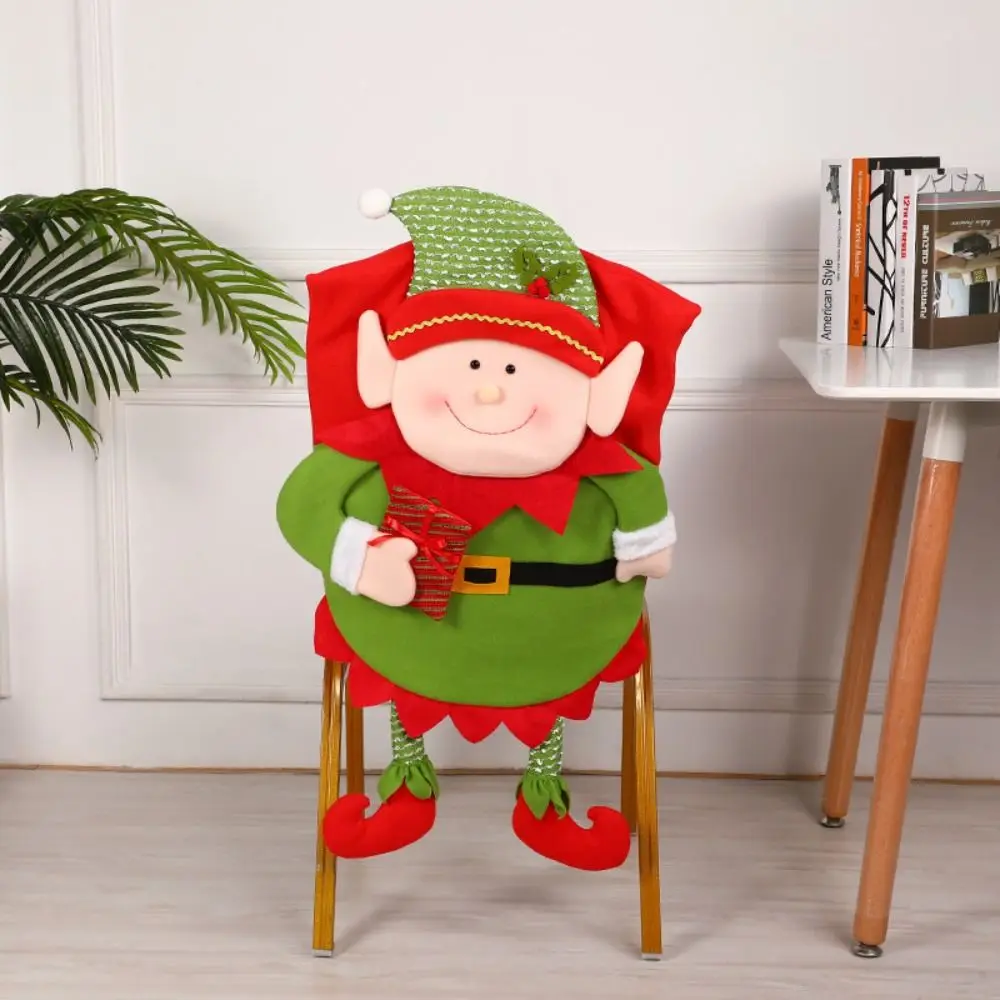 Seat Protector Christmas Chair Cover Cartoon Xmas Decoration Dinner Chair Seat Cover Creative Cute Wear for Chairs