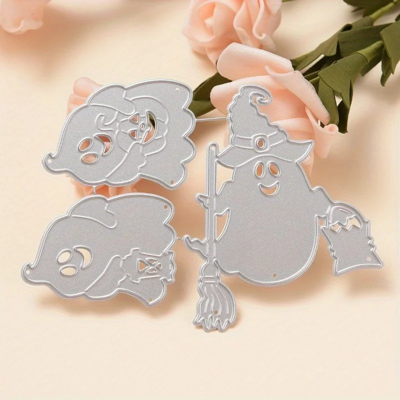 1 adet/2 adet Metal Karikatür Hayalet Dekorasyon Kesme Kalıbı Scrapbooking ve Cadılar Bayramı Süslemeleri için Kart Yapımı için