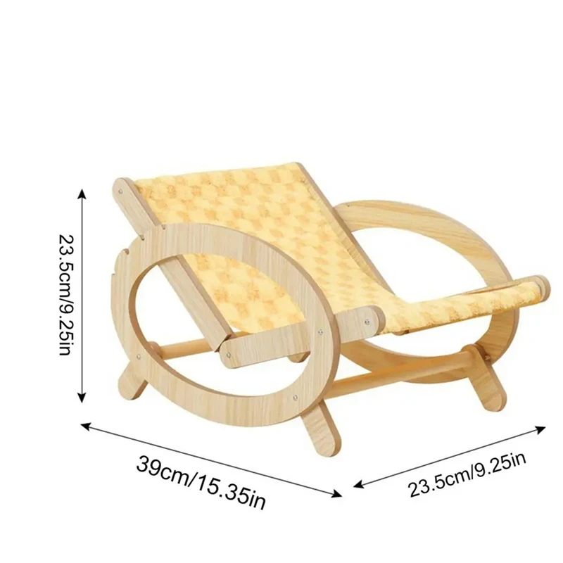 A85Z-Elevated Pet Bed Chair Cat Sleeping Climbing Frame Chair Adjustable Scratch Bed With Canvas Cover Scratch-Resistant